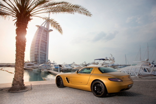 Mercedes Dubai SLS AMG Gold + G55 AMG