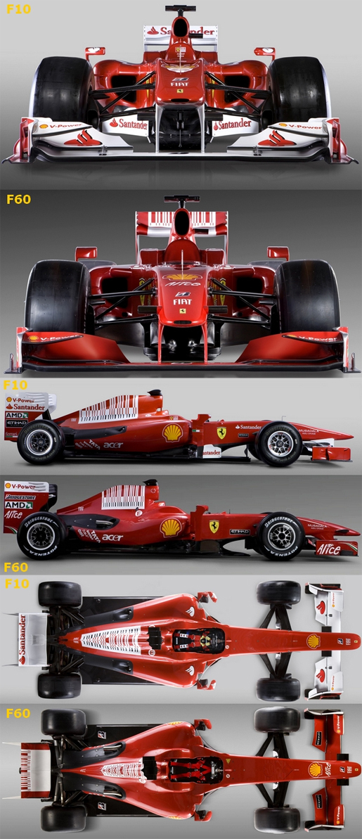 Ferrari F10 vs F60