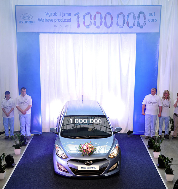 NoÅ¡ovice Hyundai miljoen geproduceerde wagens