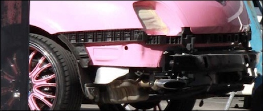 Paris Hilton Pink Bentley Continental GT Crashed