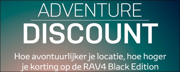 Toyota RAV4 Adventure Discount App