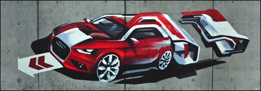 Audi A1 StreetArt Grafitti