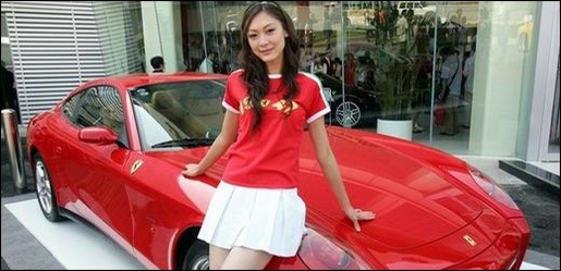 Chinese babe Ferrari