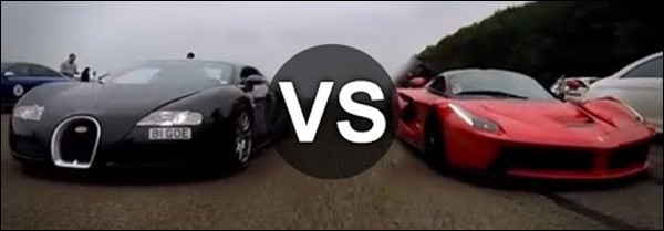 Dragrace: Ferrari LaFerrari vs Bugatti Veyron
