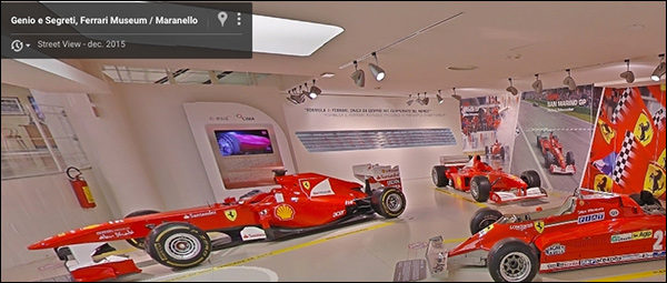 Bezoek Ferrari Museum met Google Streetview