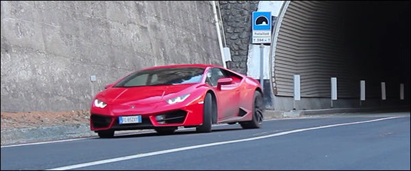 Video: Lamborghini Huracan LP580-2 laat zijn V10 schreeuwen in de Alpen