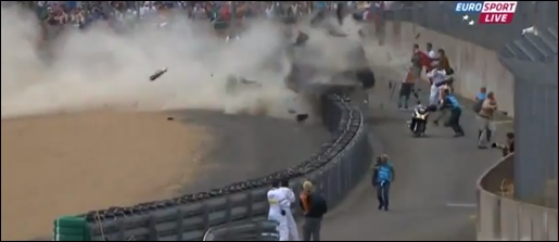 Le Mans crash Audi McNish