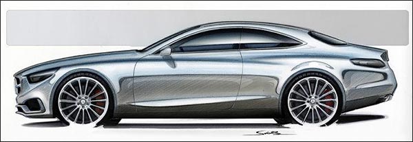 Schetsen Mercedes S-Klasse Coupe Concept - CL opvolger