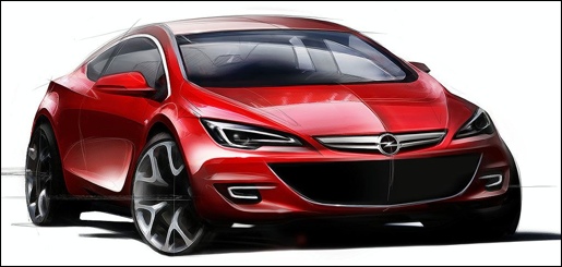 Opel Astra OPC Schets