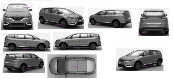 Renault espace 2015 patentafbeeldingen