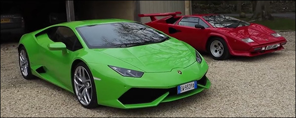 Video: Lamborghini Huracan + Countach QV