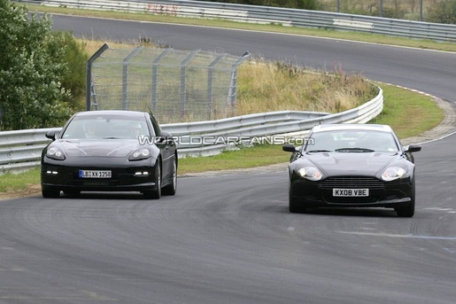 Aston Martin Rapide & Porsche Panamera at Nürburgring