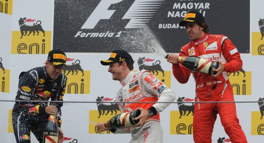 GP Hongarije 2011 Vettel-Button-Alonso