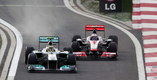 GP South-Korea 2011 - Rosberg vs Button