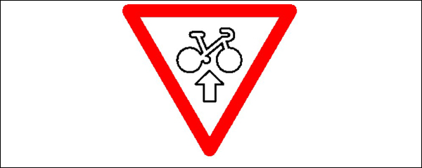Verkeersbord rood fiets