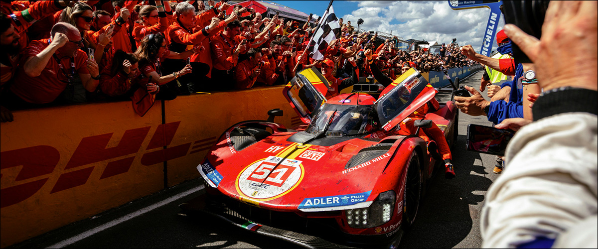 Ferrari wint 24u van WEC Le Mans 499P 2023!